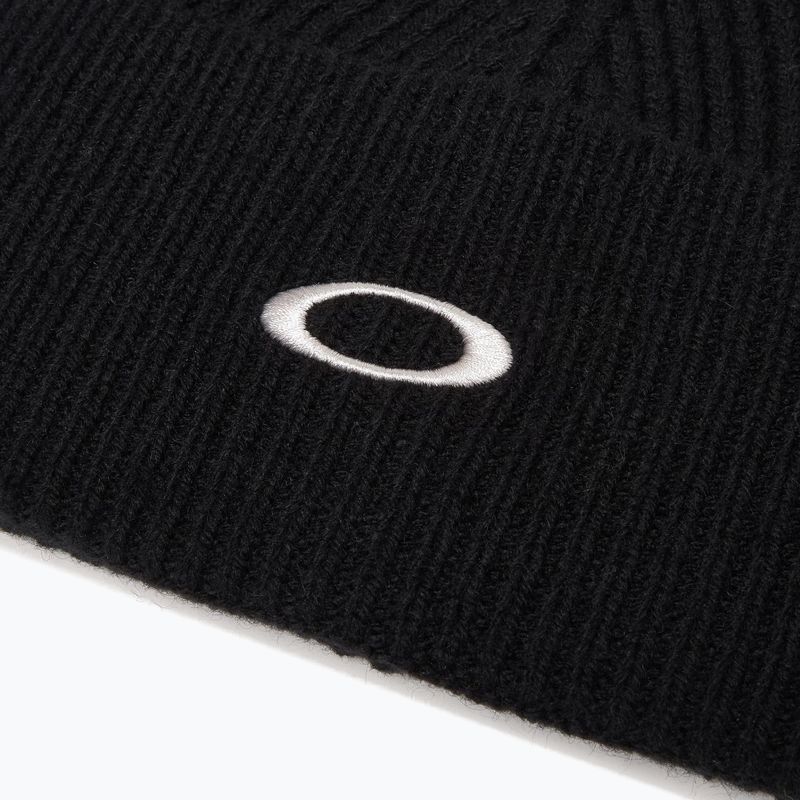 Winter hat Oakley Ellipse Ribbed Beanie blackout 3