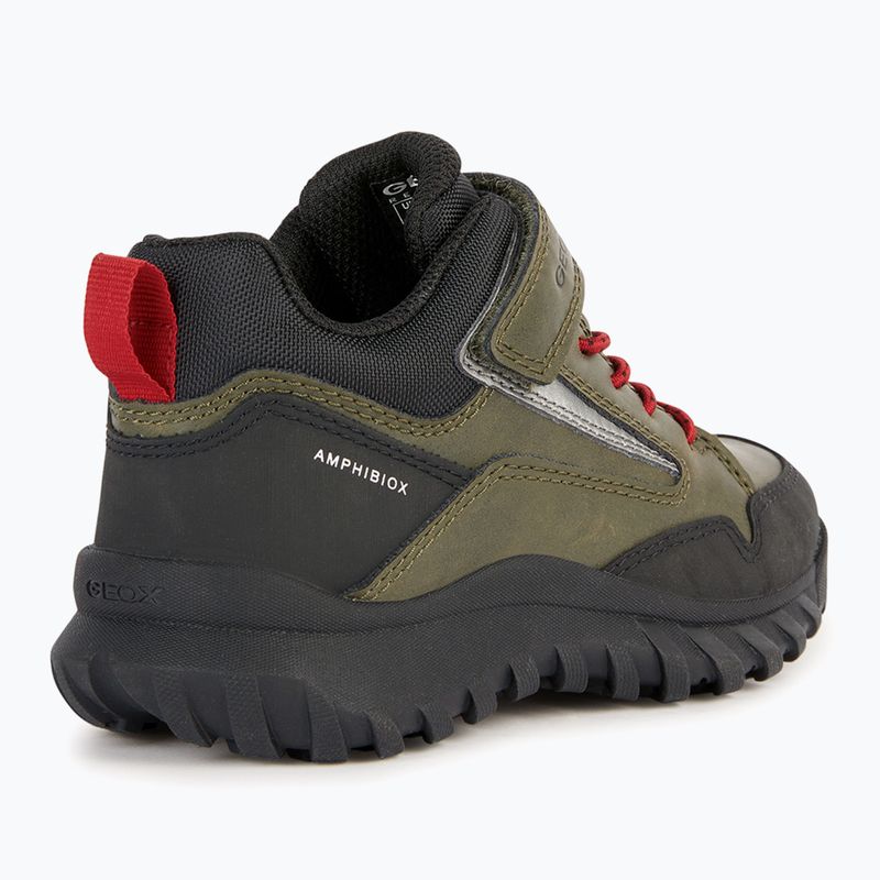 Geox Simbyos Abx dark green/red junior shoes 10