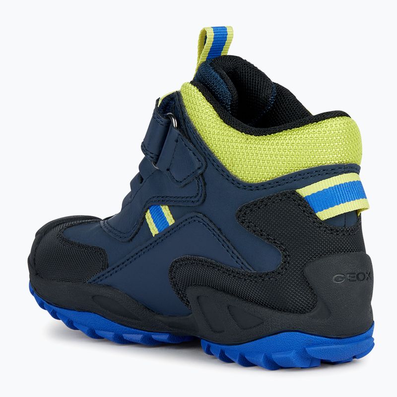 Geox New Savage Abx navy/lime green junior shoes 9