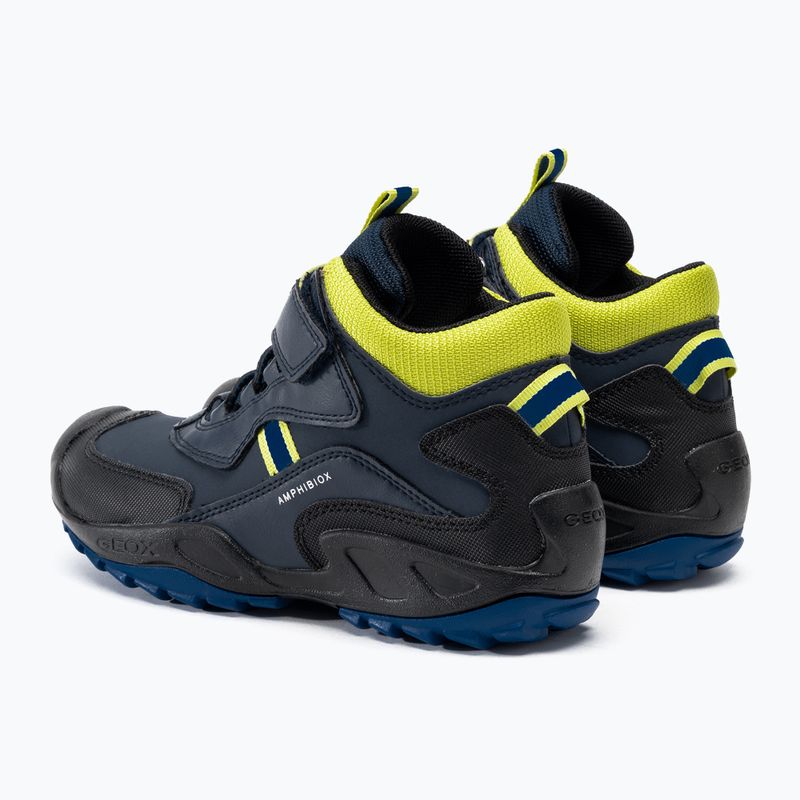 Geox New Savage Abx navy/lime green junior shoes 3