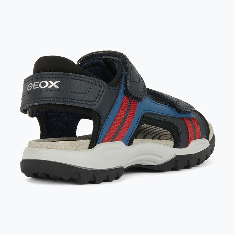 Geox Borealis ocean blue/red junior sandals 11