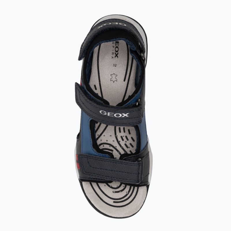 Geox Borealis ocean blue/red junior sandals 5