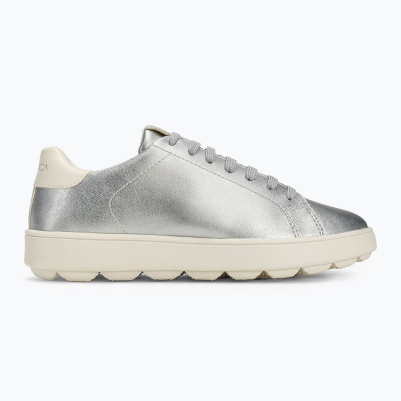 Geox Spherica Ecub-1 silver/optic white women's shoes 3