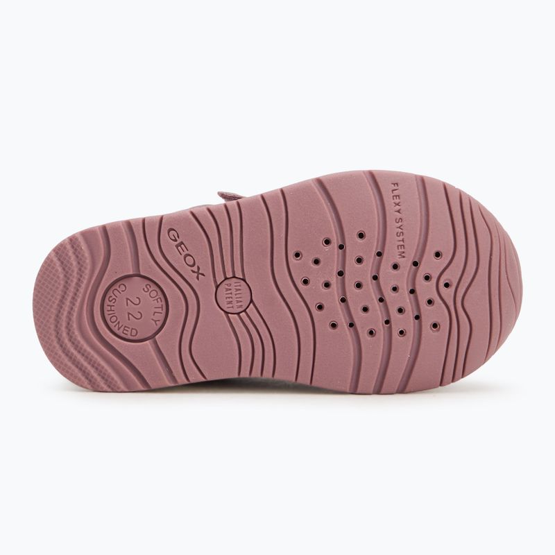 Geox Rishon dark pink/old white children's shoes 4