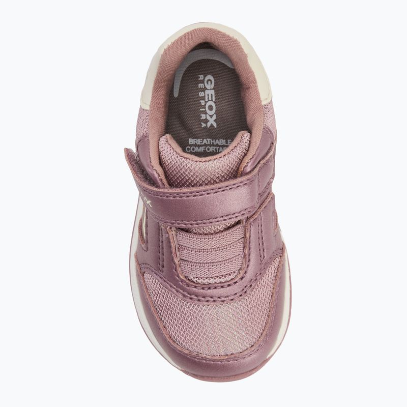 Geox Rishon dark pink/old white children's shoes 5