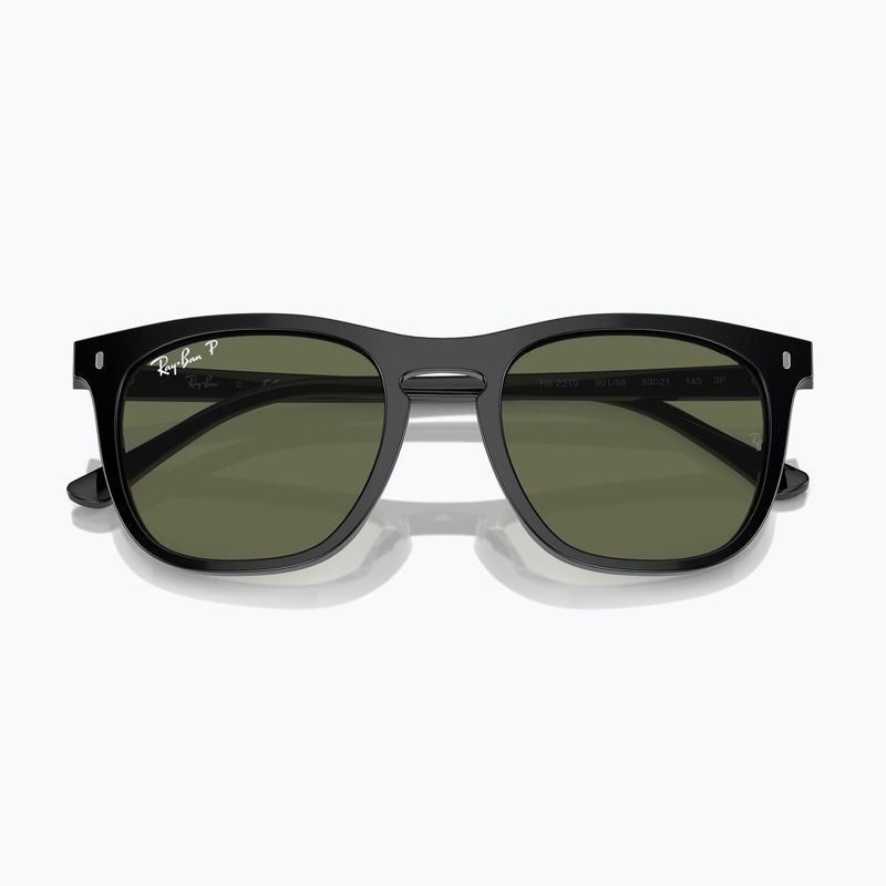 Sunglasses Ray-Ban RB2210 black/green polarized 3