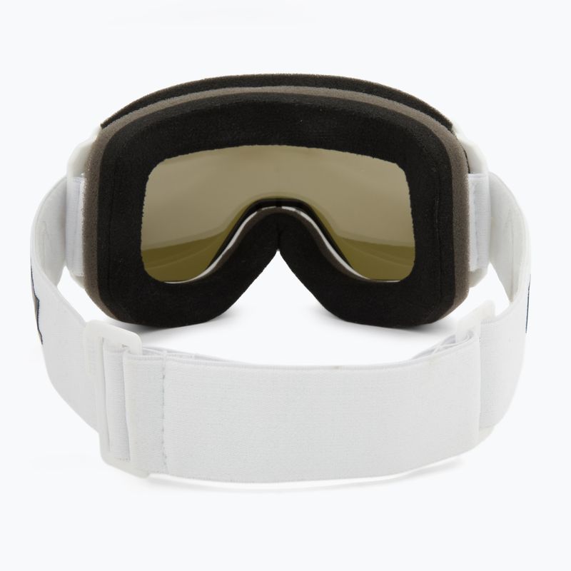 Bliz Rave matt white/brown pink ski goggles 3