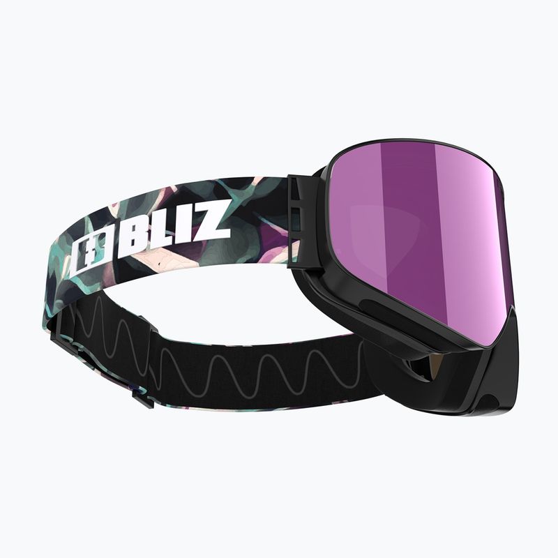 Bliz Flow matte black/brown ice pink ski goggles 4