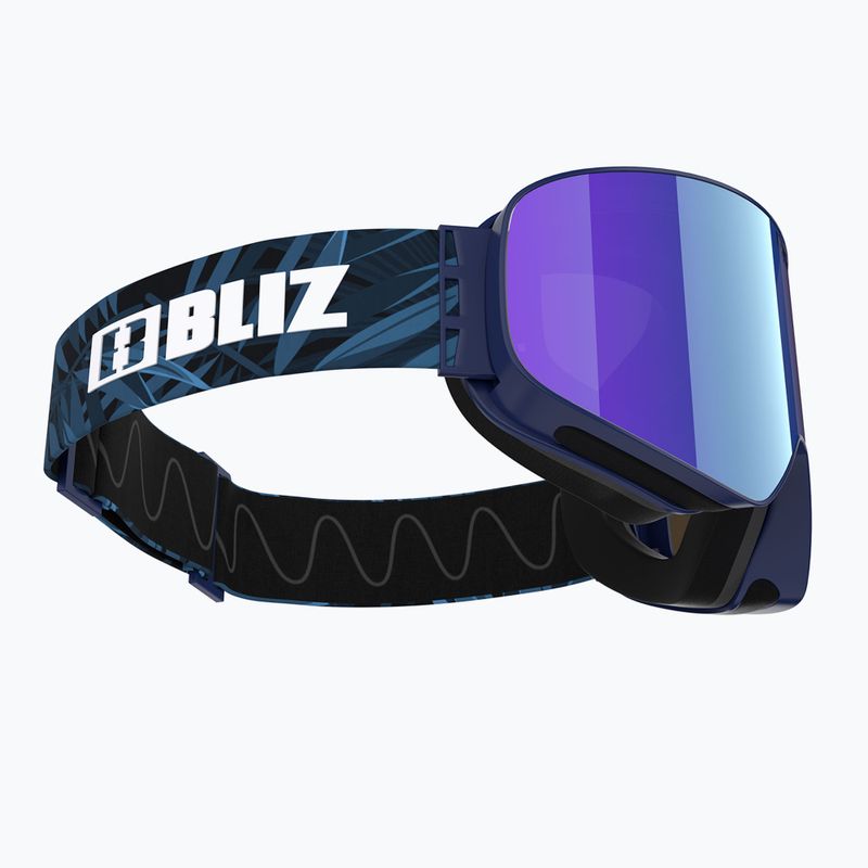 Bliz Flow matte blue/brown blue ski goggles 4