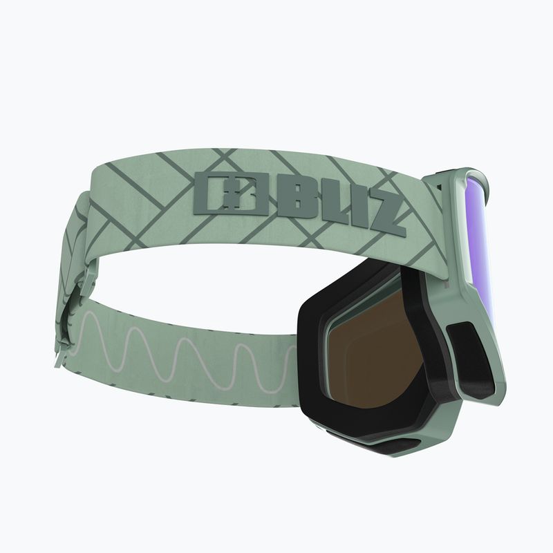 Bliz Spark ski goggles matte green/brown blue 5