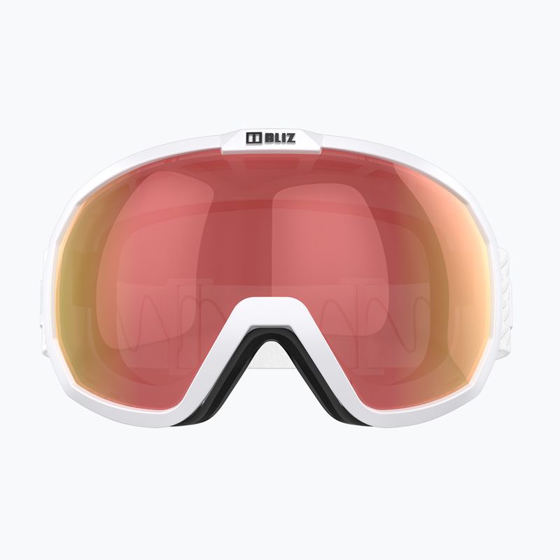 Bliz Charge OTG ski goggles matt white/brown red 2