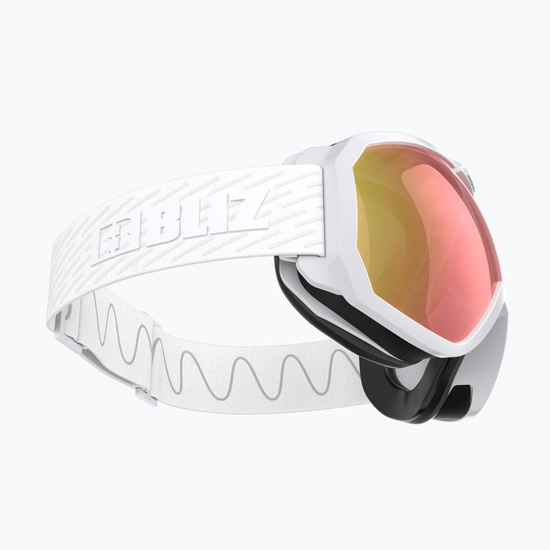 Bliz Charge OTG ski goggles matt white/brown red 4