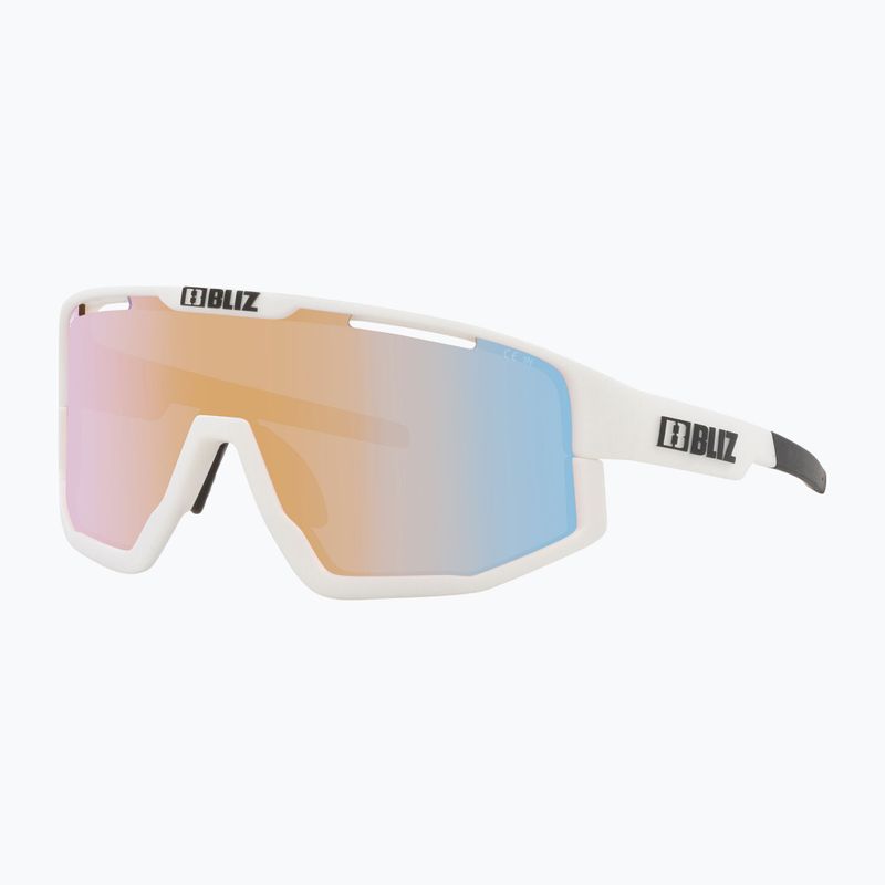 Bliz Fusion Nano Optics Nordic Light matt white/ coral/ orange w blue multi sunglasses