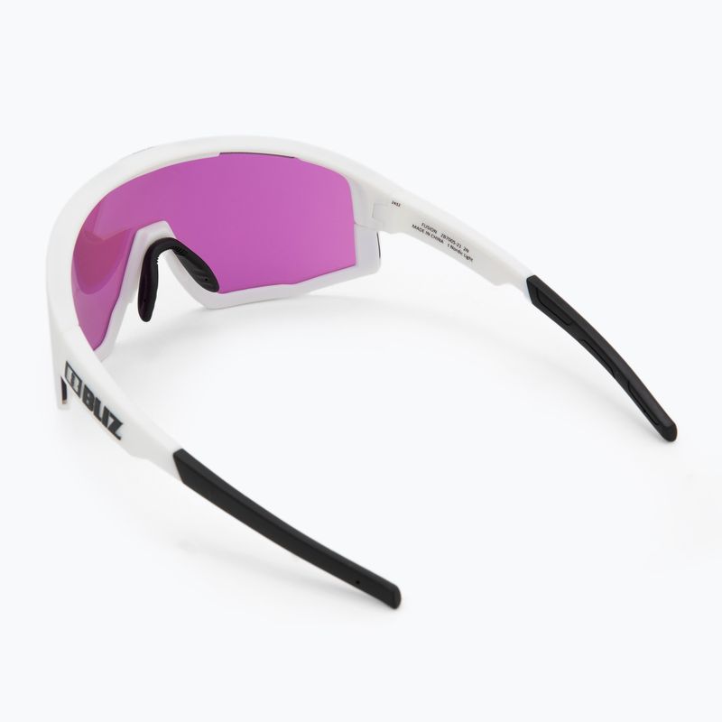 Bliz Fusion Nano Optics Nordic Light matt white/ begonia/ violet sunglasses in blue multi 3