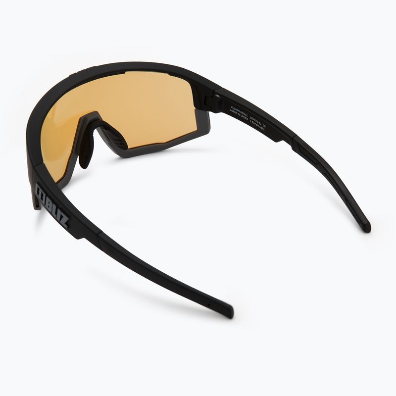 Bliz Fusion Small Nano Optics Nordic Light matt black/coral/orange blue sunglasses 3