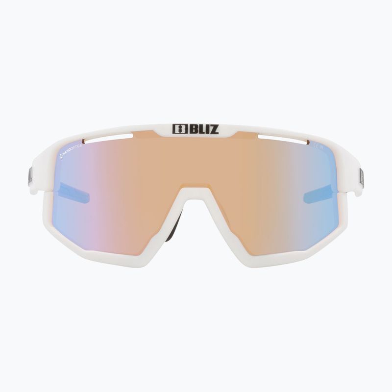 Bliz Fusion Small Nano Optics Nordic Light matt white/coral/orange blue sunglasses 2