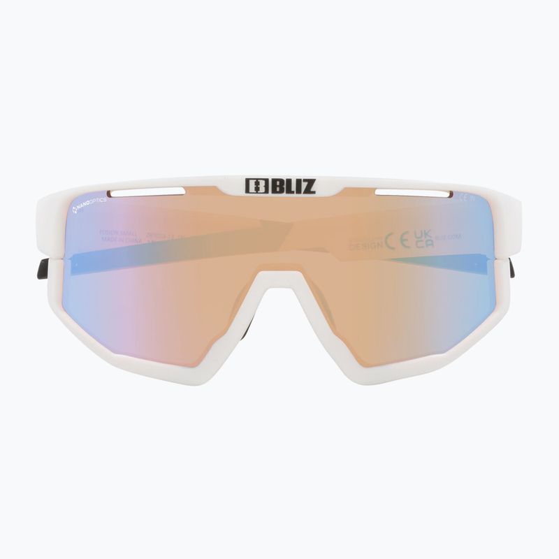 Bliz Fusion Small Nano Optics Nordic Light matt white/coral/orange blue sunglasses 3