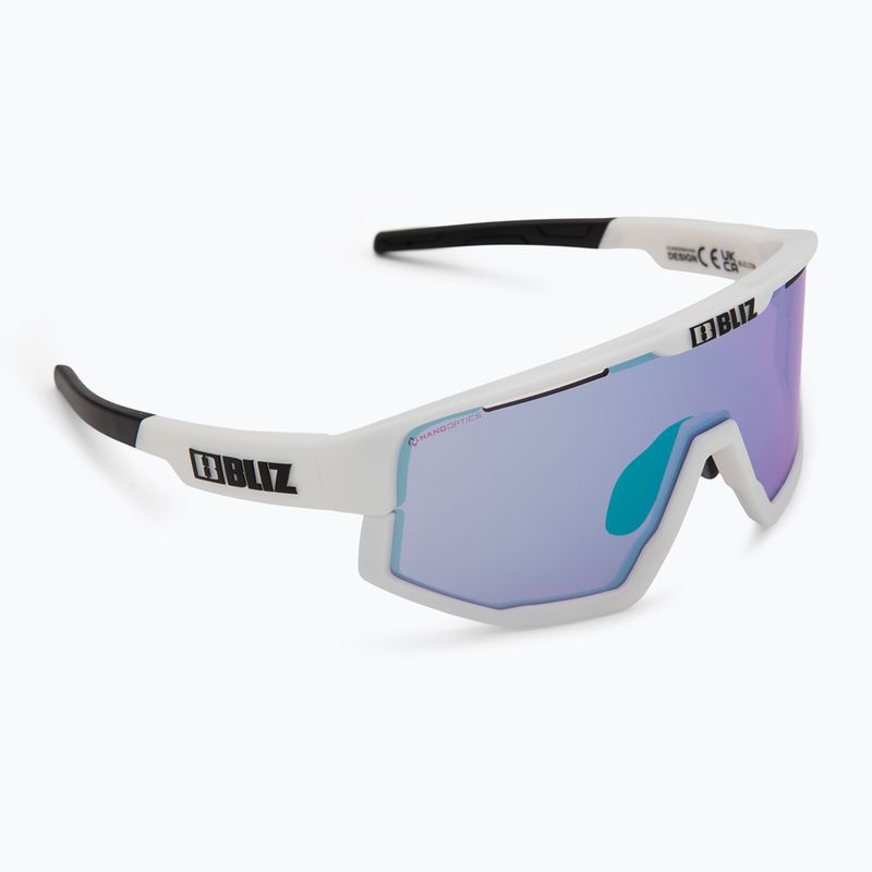 Bliz Fusion Small Nano Optics Nordic Light matt white/begonia/violet blue sunglasses 2