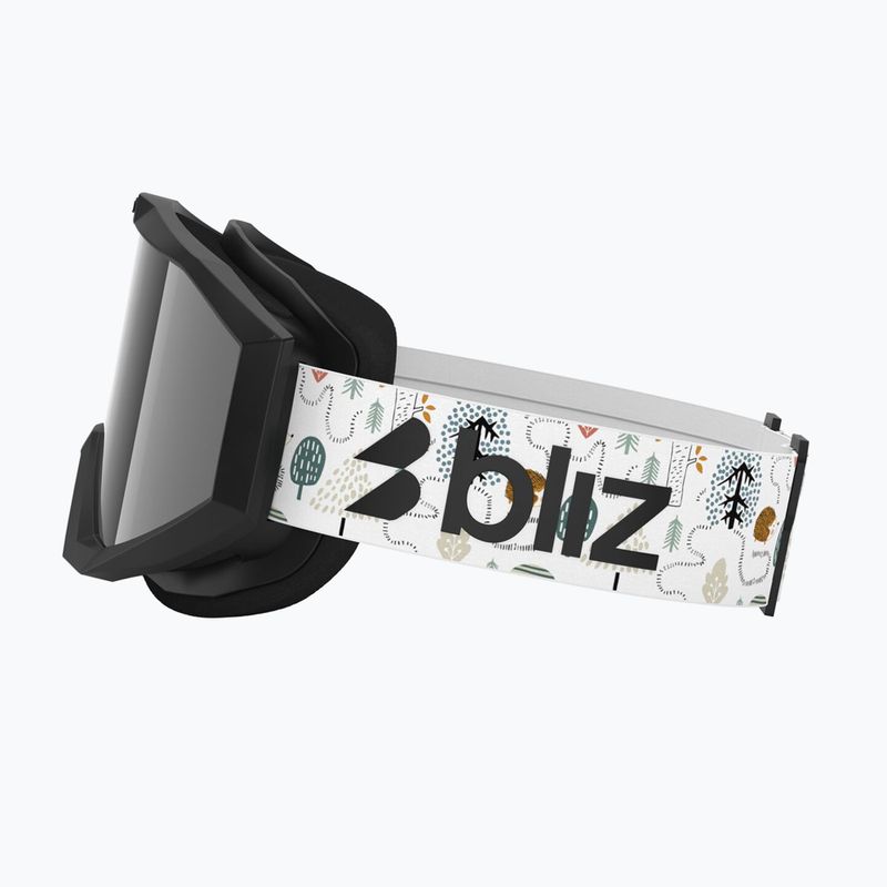 Children's ski goggles Bliz Liner Jr matte black/brown/silver mirror 8