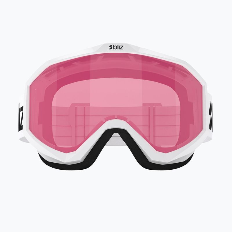 Children's ski goggles Bliz Liner Jr matte white/pink 6