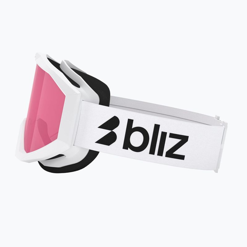 Children's ski goggles Bliz Liner Jr matte white/pink 8