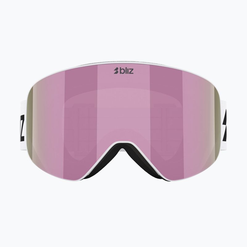 Ski goggles Bliz Flow matte white/smoke/pink 2