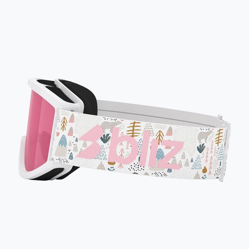 Children's ski goggles Bliz Pixie Jr matte white/pink 4