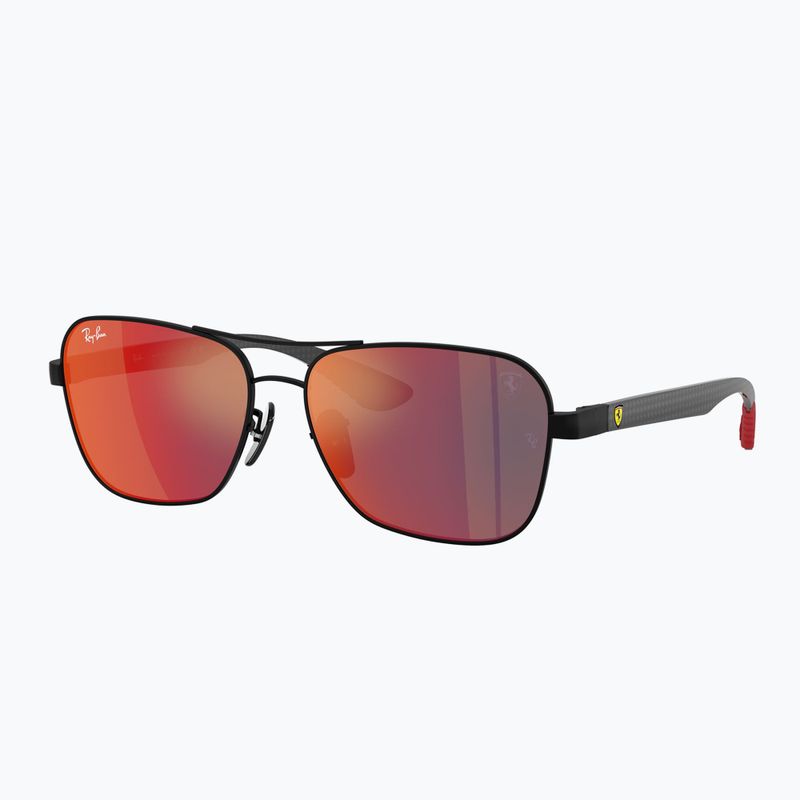 Sunglasses Ray-Ban Rb8336M Scuderia matt black/dark grey mirror blue/red 4