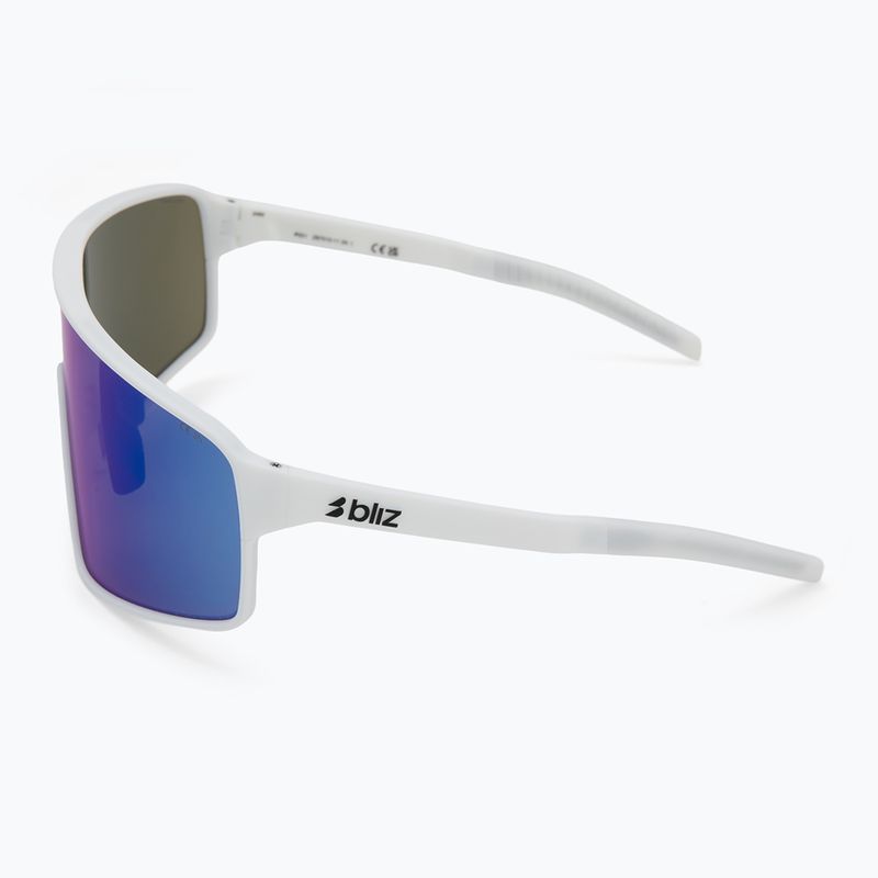 Bliz P001 matte white/grey blue mirror sunglasses 4