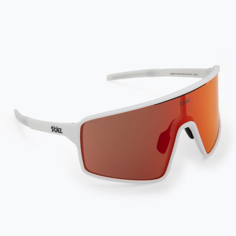 Bliz P001 matte white/brown red mirror sunglasses