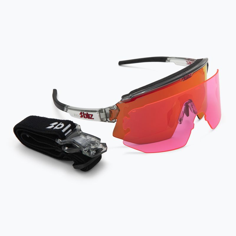 Sunglasses Bliz Breeze transparent dark grey/brown red multi
