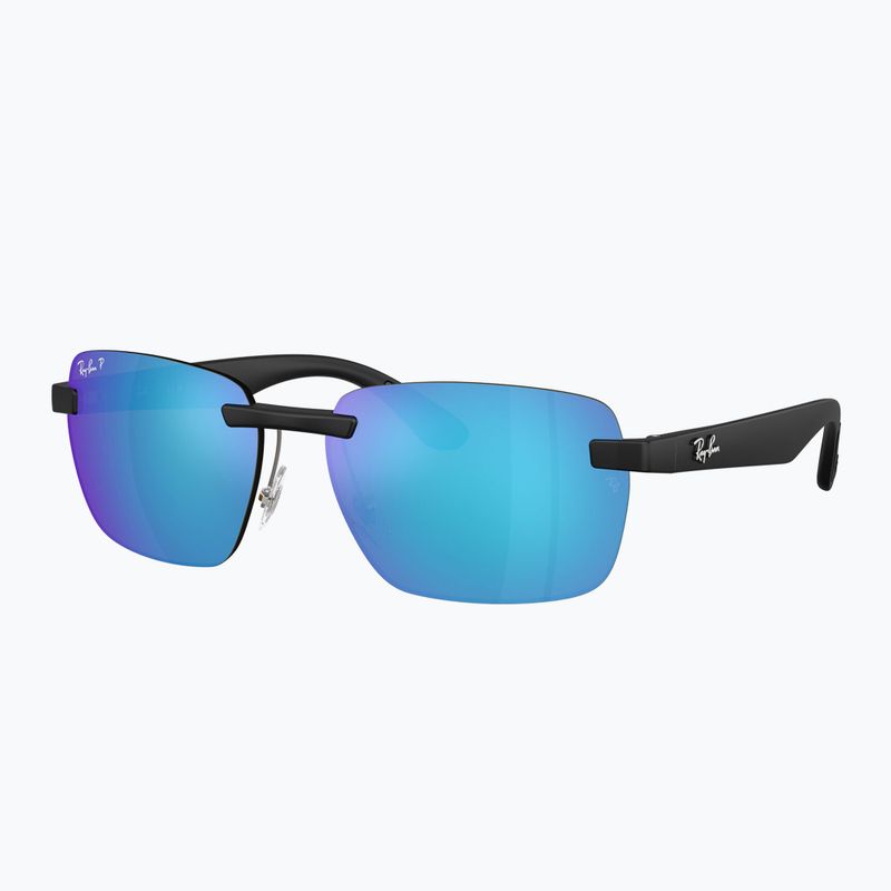 Sunglasses Ray-Ban RB4470 Polarized+ Lenses matte sand black/green chromance 4