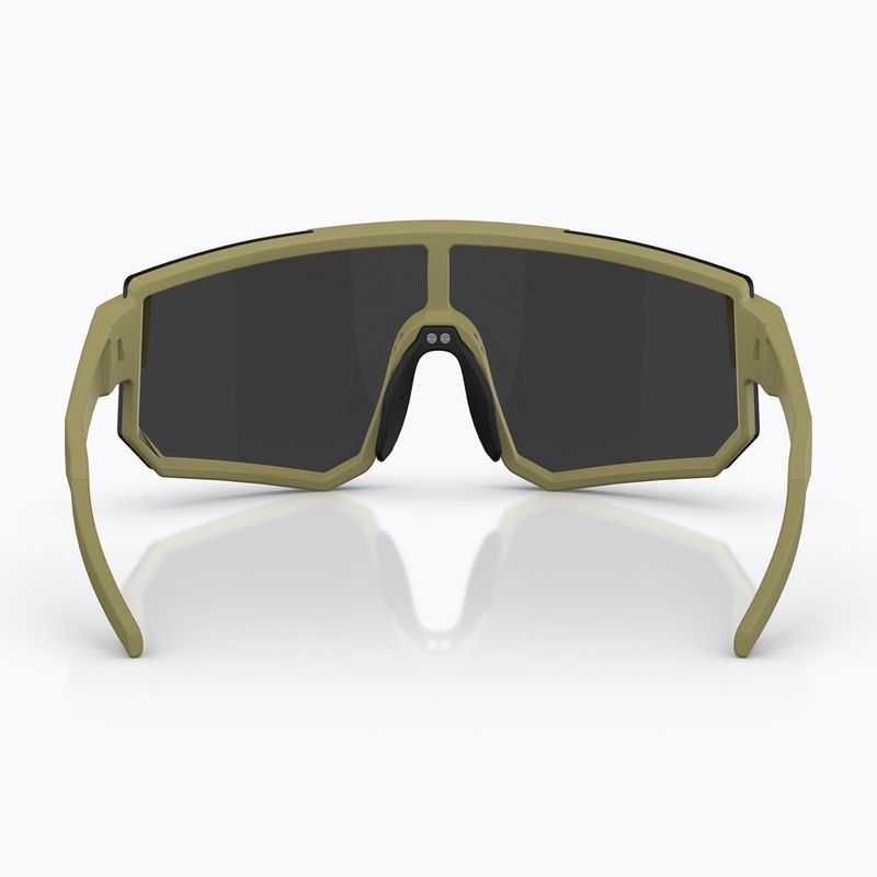 Sunglasses Bliz P005 matte amber green/smoke silver mirror 4