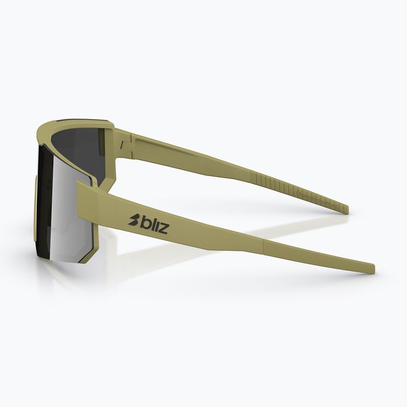 Sunglasses Bliz P005 matte amber green/smoke silver mirror 5