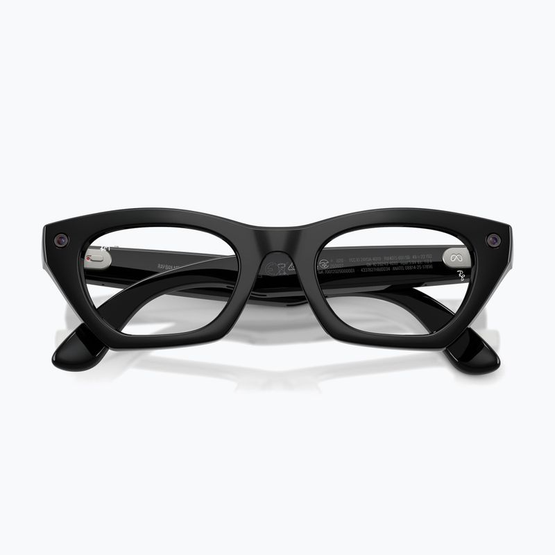 Glasses with a camera Ray-Ban Meta Zena shiny black/clear 3