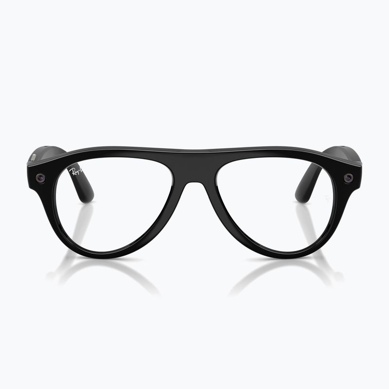 Glasses with a camera Ray-Ban Meta Aviator shiny black/trs g. green 2