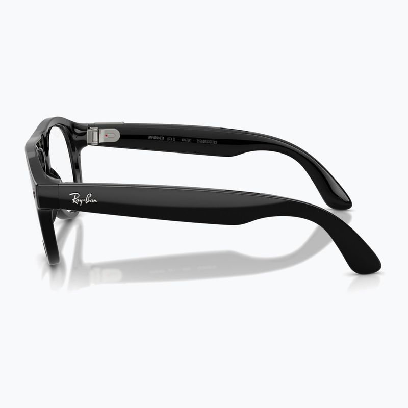 Glasses with a camera Ray-Ban Meta Aviator shiny black/trs g. green 5