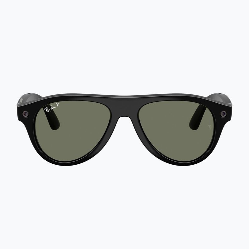 Glasses with a camera Ray-Ban Meta Aviator shiny black/g15 green polar 2