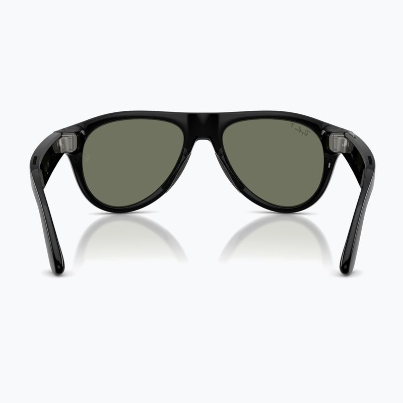 Glasses with a camera Ray-Ban Meta Aviator shiny black/g15 green polar 3