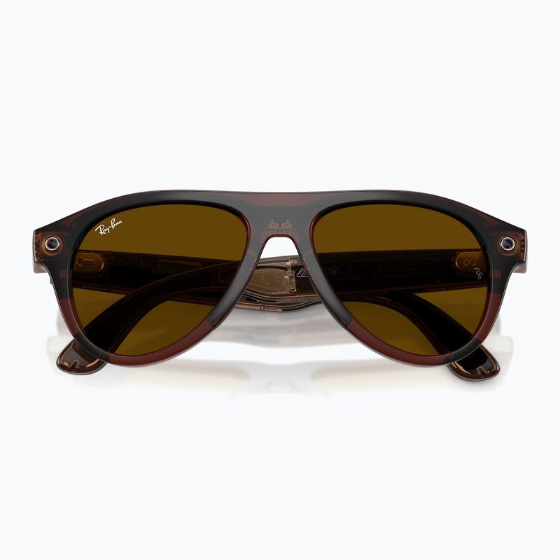 Glasses with a camera Ray-Ban Meta Aviator transp. umber/trs jade 9