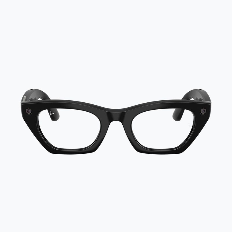 Glasses with a camera Ray-Ban Meta Zena shiny black/trs g. green 2