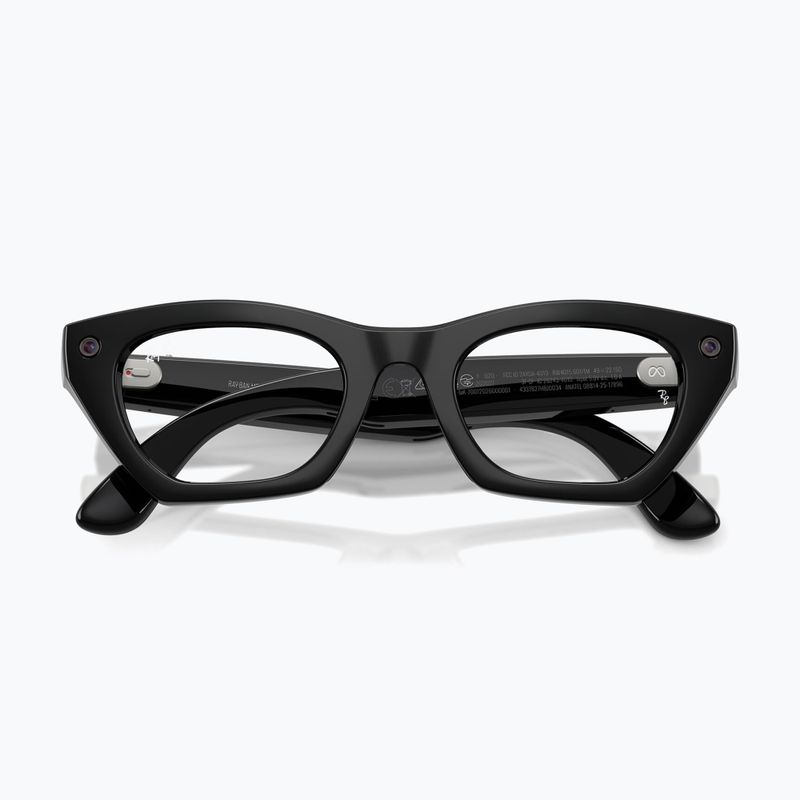 Glasses with a camera Ray-Ban Meta Zena shiny black/trs g. green 3