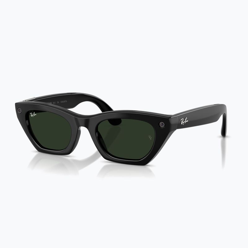 Glasses with a camera Ray-Ban Meta Zena shiny black/trs g. green 6