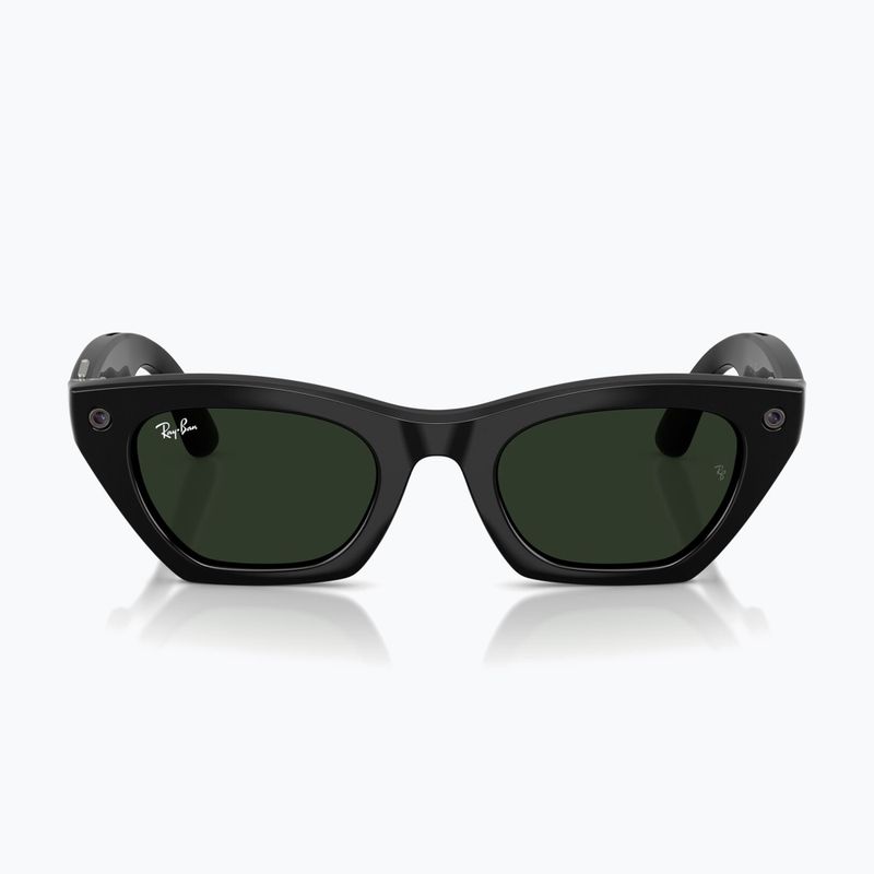 Glasses with a camera Ray-Ban Meta Zena shiny black/trs g. green 7