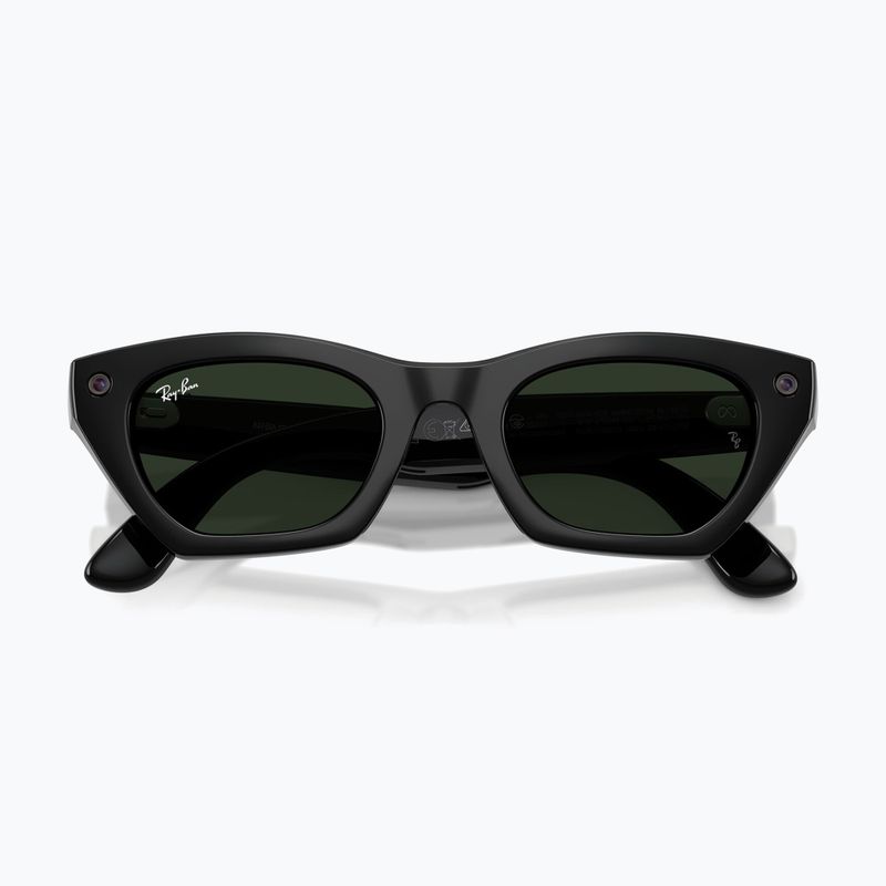 Glasses with a camera Ray-Ban Meta Zena shiny black/trs g. green 8