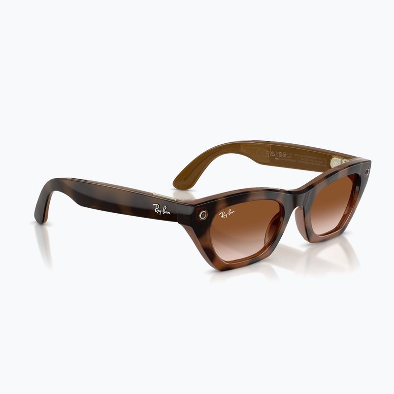 Glasses with a camera Ray-Ban Meta Zena havana/gradient brown 4
