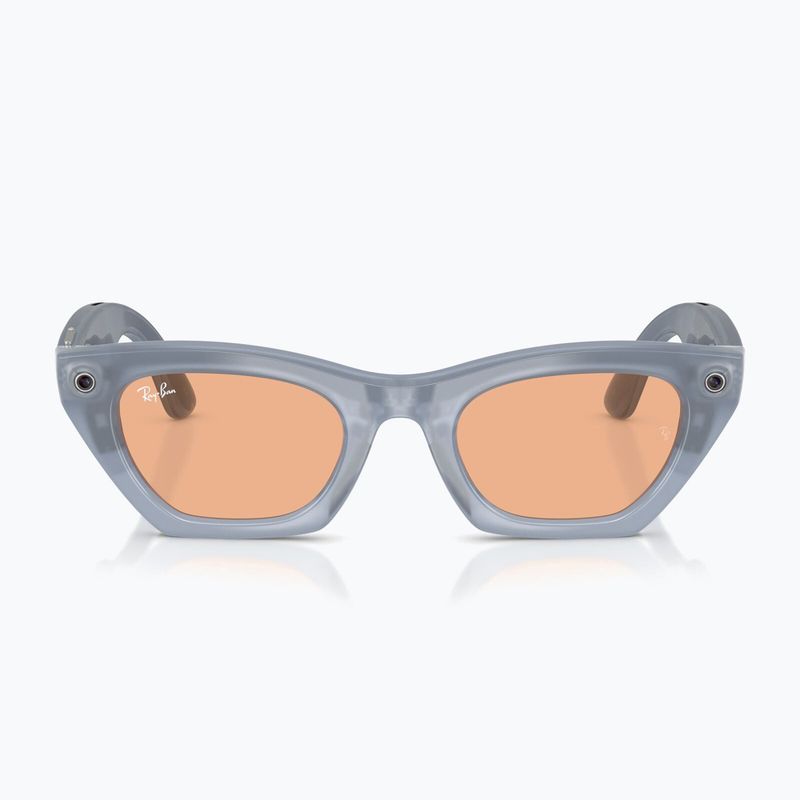 Glasses with a camera Ray-Ban Meta Zena milky grey lilac/trs copper 8