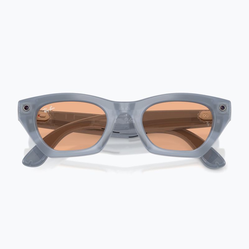 Glasses with a camera Ray-Ban Meta Zena milky grey lilac/trs copper 9
