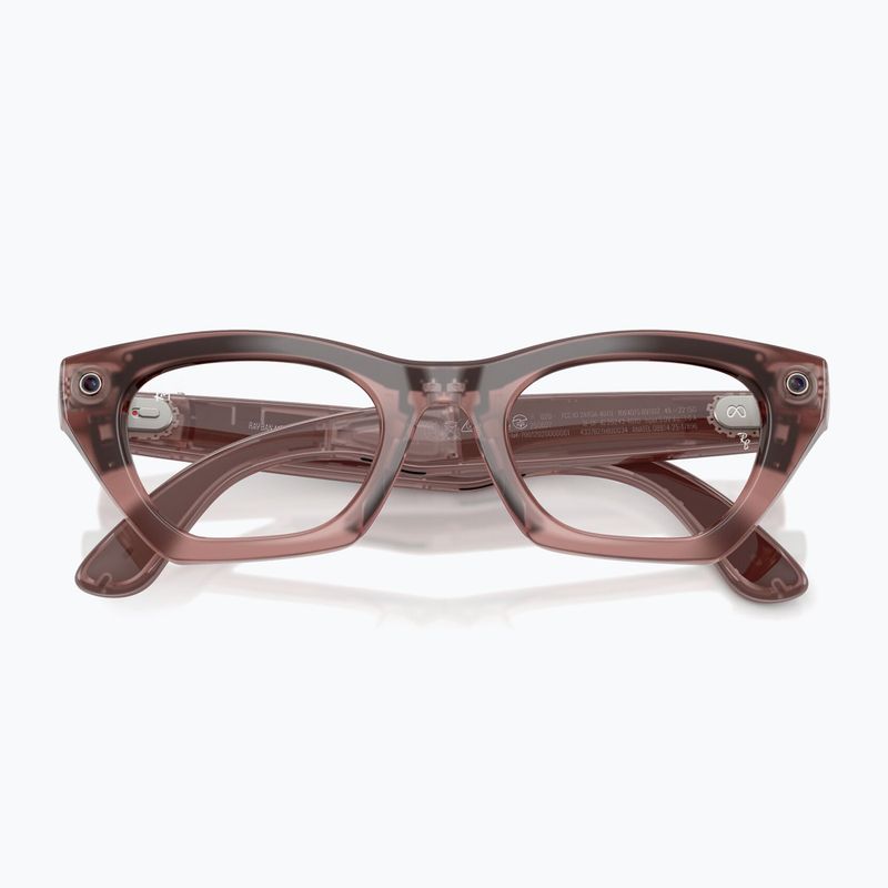 Glasses with a camera Ray-Ban Meta Zena milky pink blush/trs grey 3
