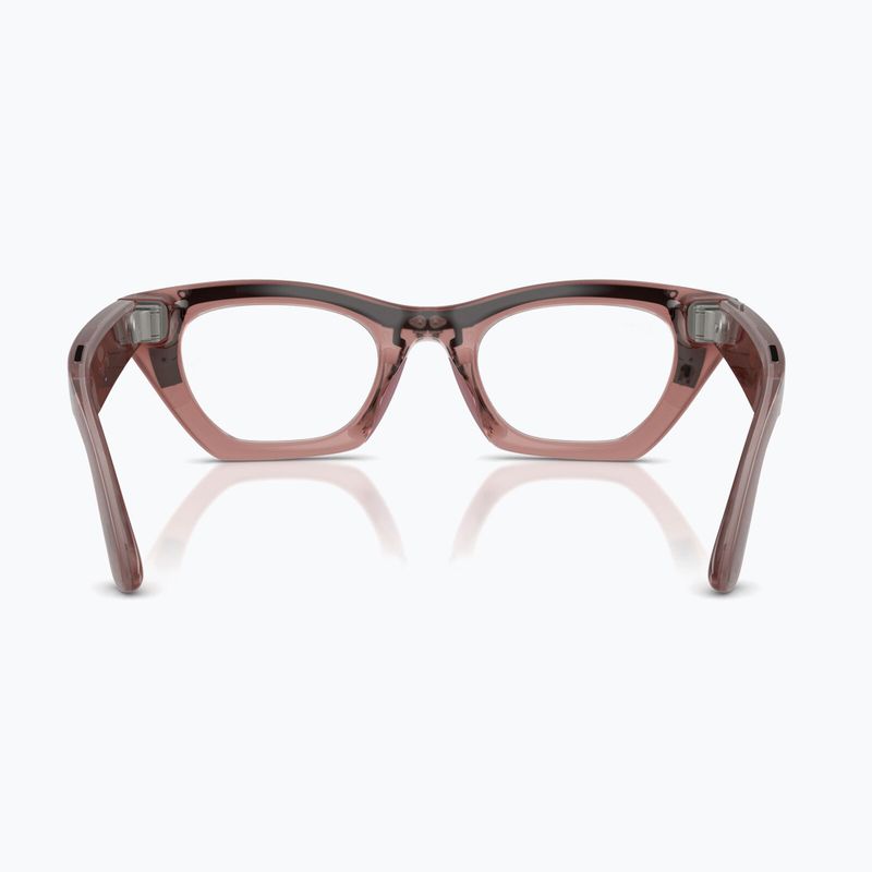Glasses with a camera Ray-Ban Meta Zena milky pink blush/trs grey 4